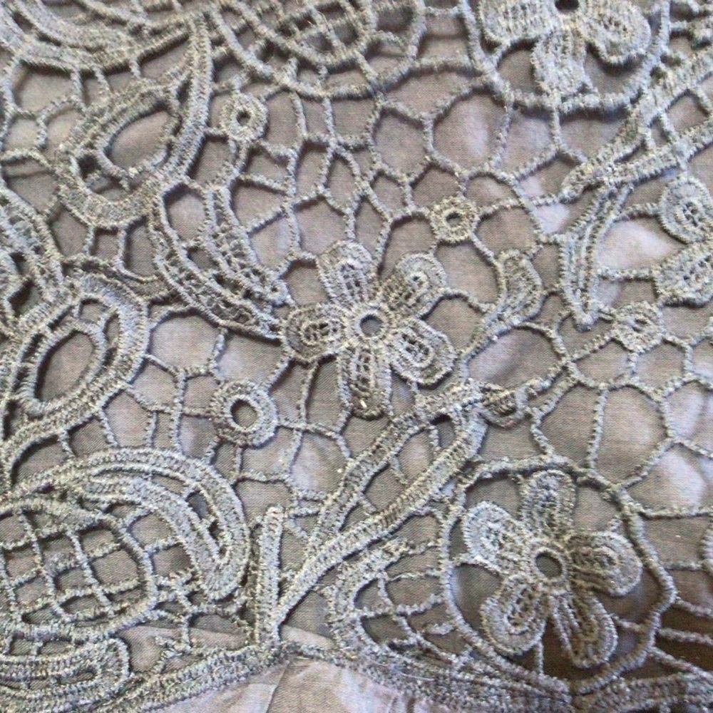 Abercrombie & Fitch Blue Long Sleeve Lace Top M - Picture 4 of 12